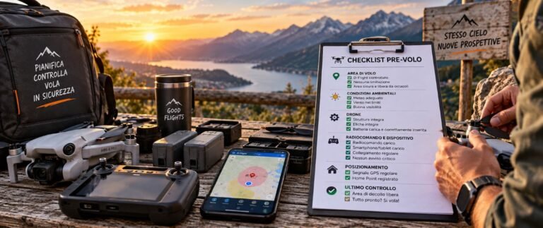 Checklist drone prima del volo: cosa controllare prima di decollare